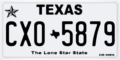 TX license plate CXO5879