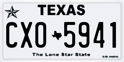 TX license plate CXO5941