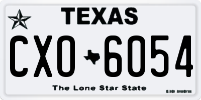 TX license plate CXO6054