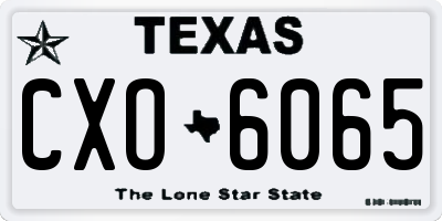 TX license plate CXO6065