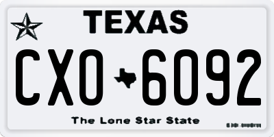 TX license plate CXO6092