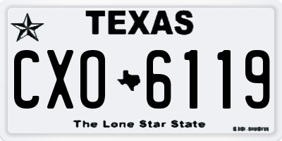 TX license plate CXO6119