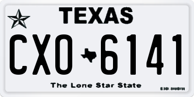 TX license plate CXO6141