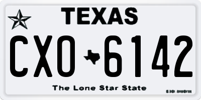 TX license plate CXO6142