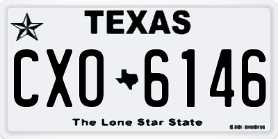 TX license plate CXO6146