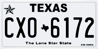 TX license plate CXO6172