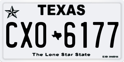 TX license plate CXO6177