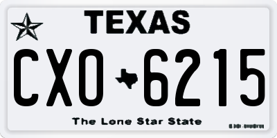 TX license plate CXO6215