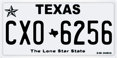 TX license plate CXO6256