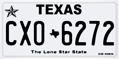 TX license plate CXO6272