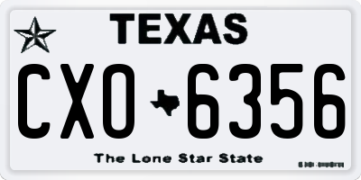 TX license plate CXO6356