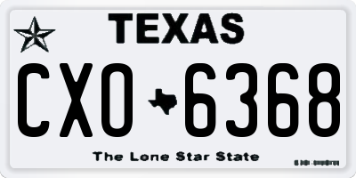 TX license plate CXO6368