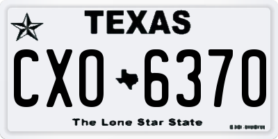 TX license plate CXO6370