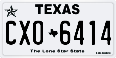 TX license plate CXO6414