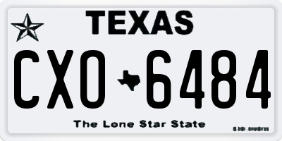 TX license plate CXO6484