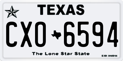 TX license plate CXO6594