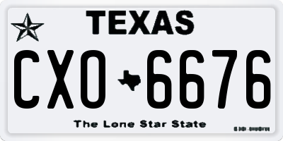 TX license plate CXO6676