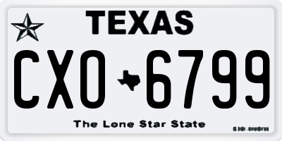 TX license plate CXO6799