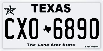 TX license plate CXO6890