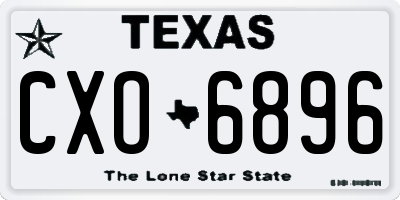 TX license plate CXO6896