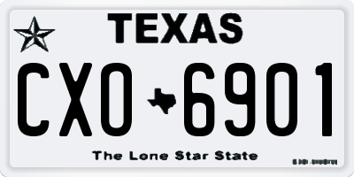 TX license plate CXO6901