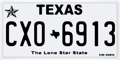 TX license plate CXO6913