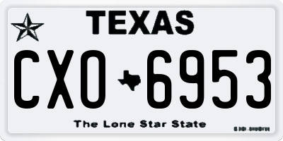 TX license plate CXO6953