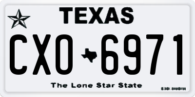 TX license plate CXO6971