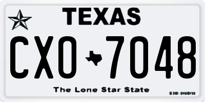 TX license plate CXO7048
