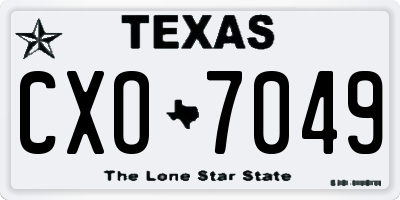 TX license plate CXO7049