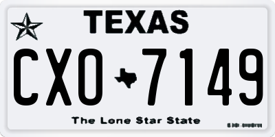 TX license plate CXO7149