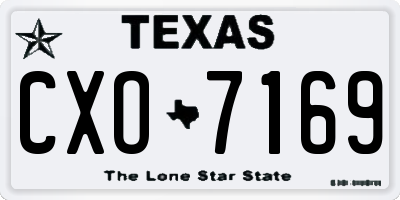 TX license plate CXO7169