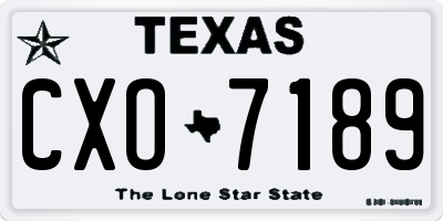 TX license plate CXO7189