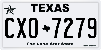 TX license plate CXO7279