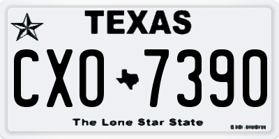 TX license plate CXO7390