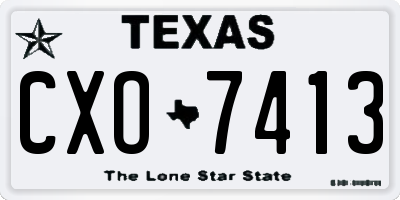 TX license plate CXO7413