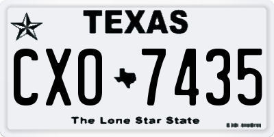 TX license plate CXO7435