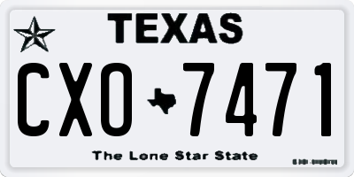 TX license plate CXO7471