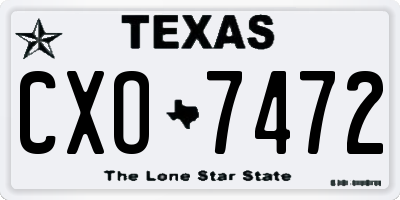 TX license plate CXO7472