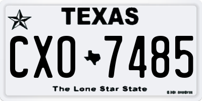 TX license plate CXO7485