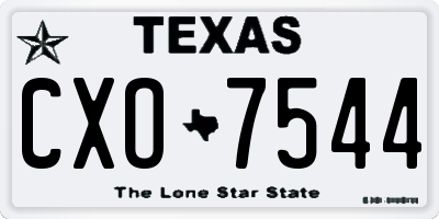 TX license plate CXO7544