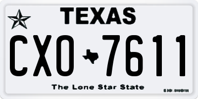 TX license plate CXO7611