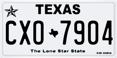 TX license plate CXO7904