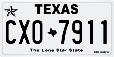 TX license plate CXO7911
