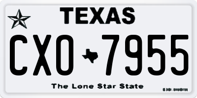 TX license plate CXO7955