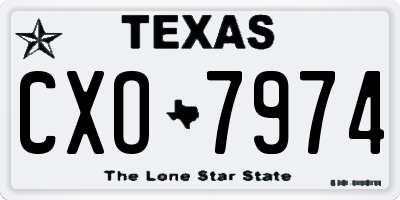 TX license plate CXO7974