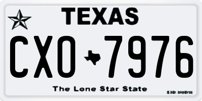 TX license plate CXO7976