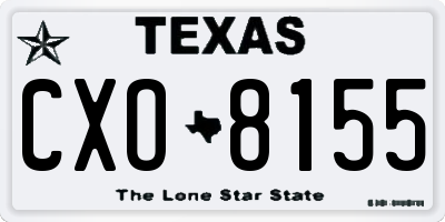 TX license plate CXO8155