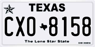 TX license plate CXO8158
