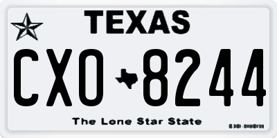 TX license plate CXO8244